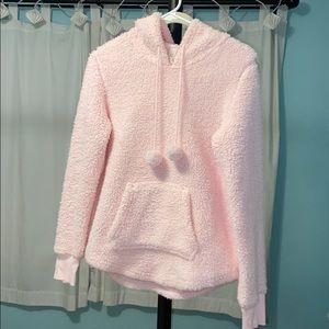 Pastel Pink Sherpa Hoodie